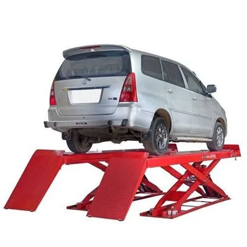 Wheel Alignment Scissor Lift - 4 Tonne Capacity, 210 mm Lift Height, 120 Sec Lift Time, 3 HP Motor Power, 415V Voltage | 1-Year Warranty