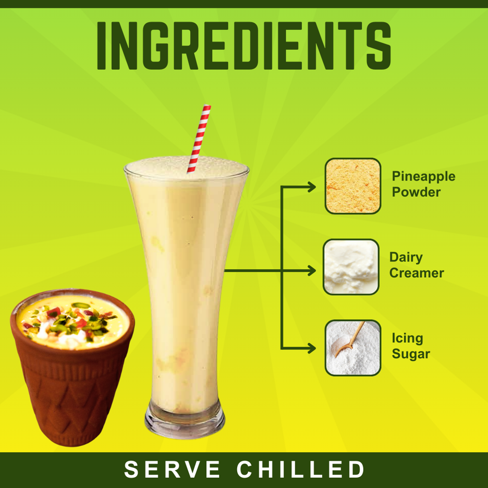 Pineapple Flavour  Lassi Milkshake