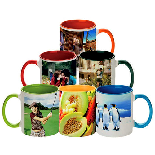 Cup Printing Services - Ceramic, 11oz, 9cm x 8cm | Sublimation Print Method, Multiple Color Options, FDA Compliant for Promotional Use