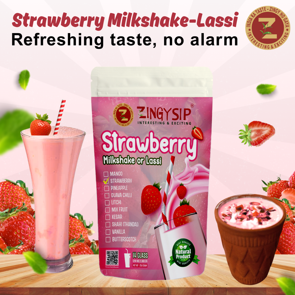 Strawberry Flavour Lassi Milkshake - Age Group: Old-Aged