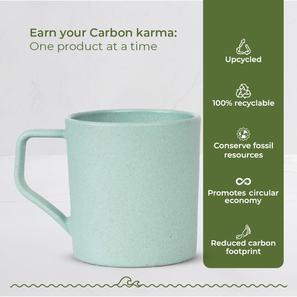 200 Ml Ocean Wave Bamboo Mug - Ceramic Type: Rie Husk Bio Composite