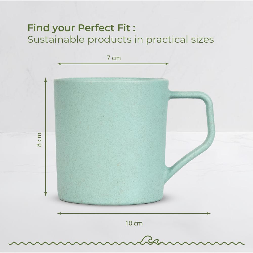 200 Ml Ocean Wave Bamboo Mug - Ceramic Type: Rie Husk Bio Composite