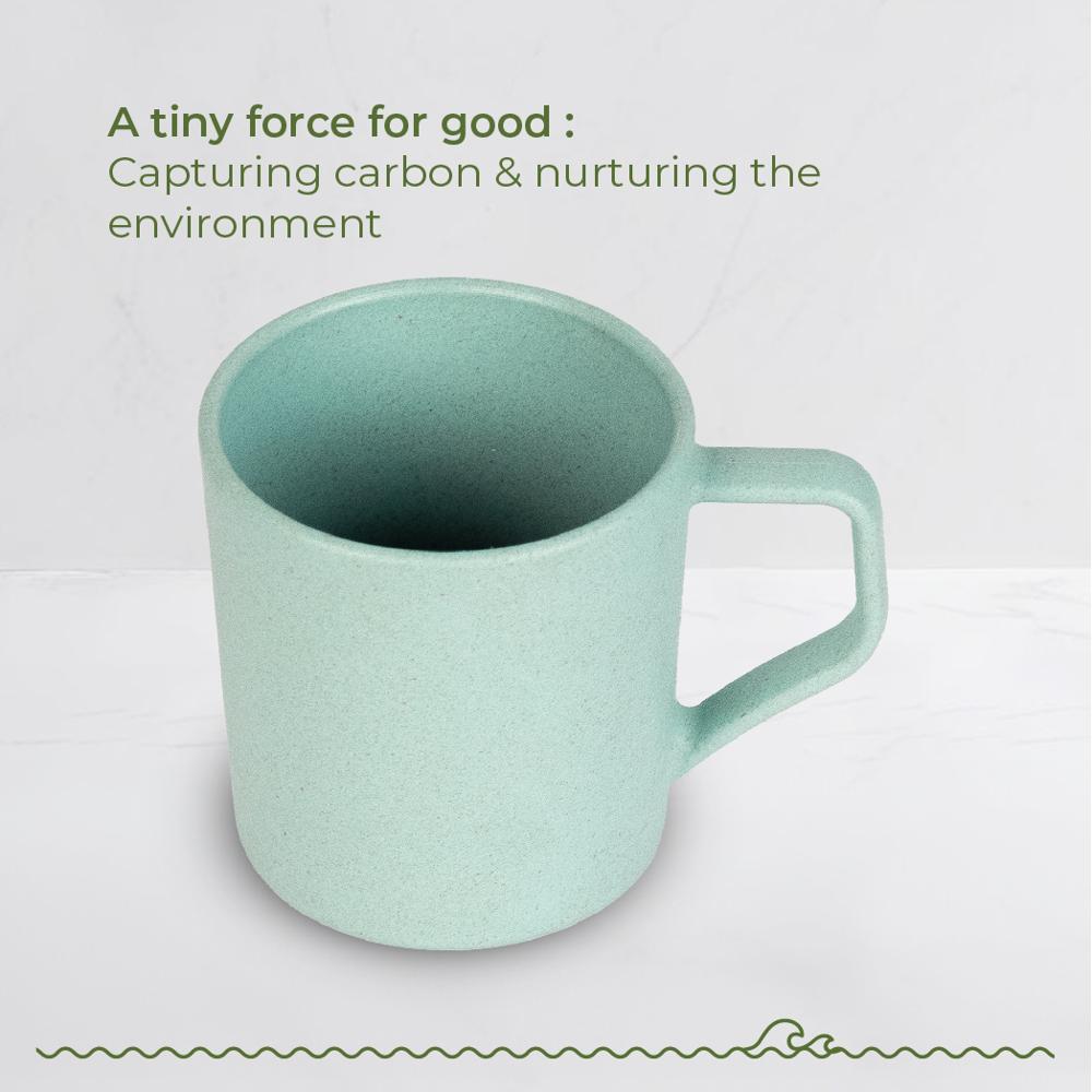 200 Ml Ocean Wave Bamboo Mug - Ceramic Type: Rie Husk Bio Composite