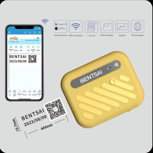 Bentsai B10 Mini Handheld Inkjet Printer-Pocket Sized for Expiry Dates, QR Codes, Batch Coding, and Mobile App Conn