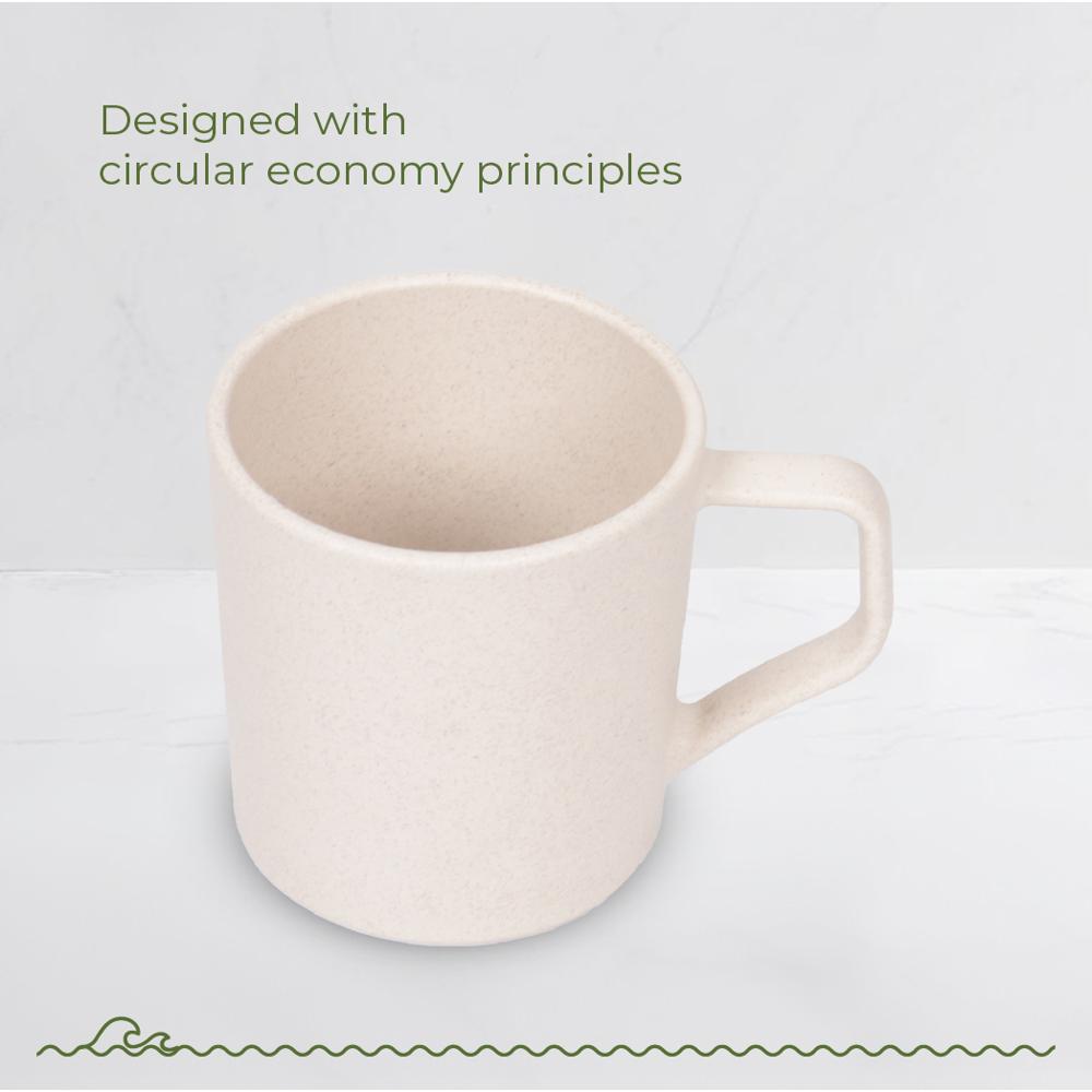 200ml Off White Eco-friendly Mug - Ceramic Type: Rice Husk Biocomposite
