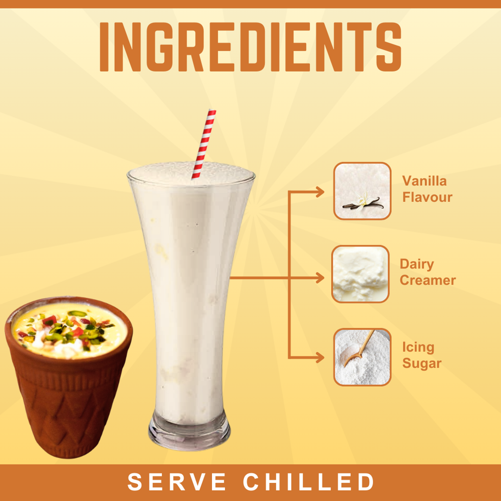 Vanilla Flavour Lassi Milkshake