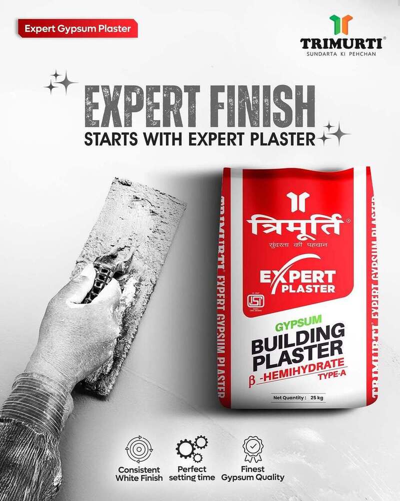 Trimurti 25 Kg Expert Gypsum Plaster (Plaster of Paris)
