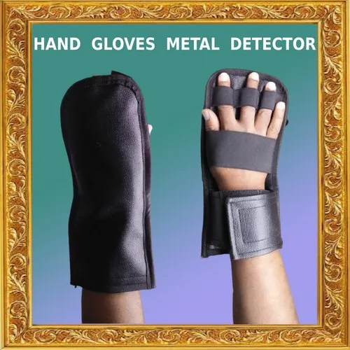 Hand Gloves Gold Metal Detector - Color: Black
