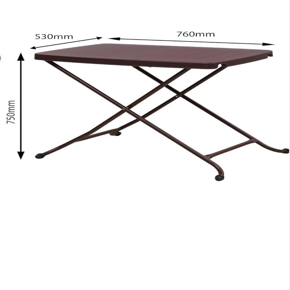 Supreme Civic Table - Eco-friendly Materials, Foldable Design, Smooth Finish, Elegant Brown Color | Versatile For Home, Office & Events