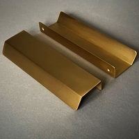Aquila Brass Lip Pull Handle | Kitchen Handle | Replacement Drawer Handle | Modern Angular Lip Pull Handle