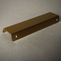 Aquila Brass Lip Pull Handle | Kitchen Handle | Replacement Drawer Handle | Modern Angular Lip Pull Handle