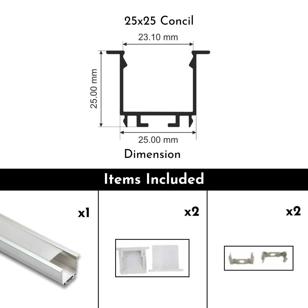 25x25 Mm Consil - Application: Architectural Lighting