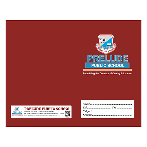 Prelude Public School Notebook - Binding: Hardbound