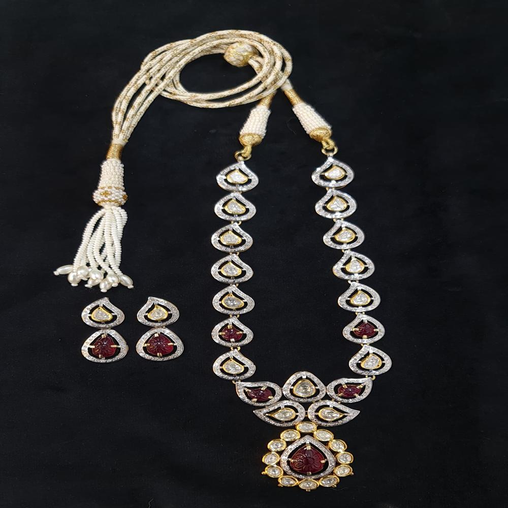 14kt Party Wear Fusion Uncut Polki Set