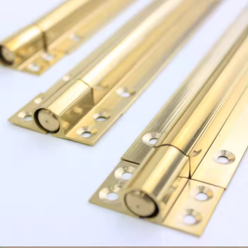 Oceanic Brass Door Stopper | Sturdy Door Stop | Tower Bolt | Barrel Bolt - Color: Matte Gold