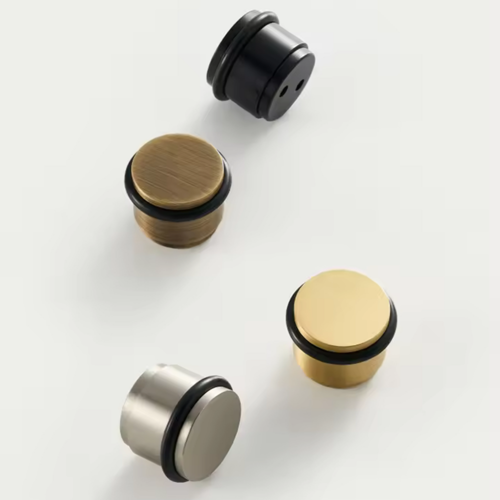 Pearl Brass Door Stop | Floor Bumper | Non-Magnetic Door Holder | Sturdy Door Stopper