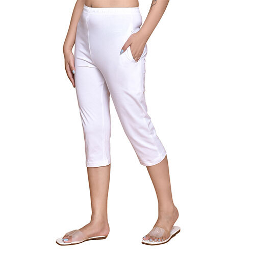 167Css Stylish Capri Pants - Color: White