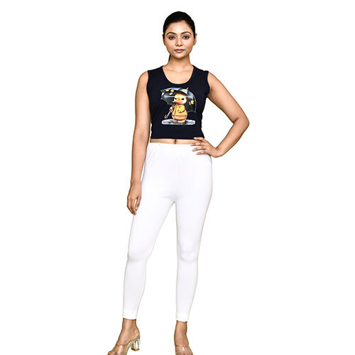 003Afr Royal Ankle Cut Leggings - Color: White
