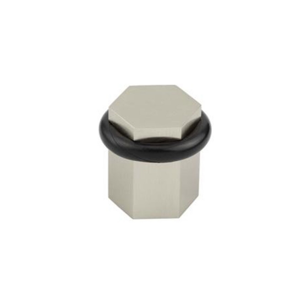 Quasar Brass Door Stop | Floor Bumper | Non-magnetic Hexagonal Door Holder