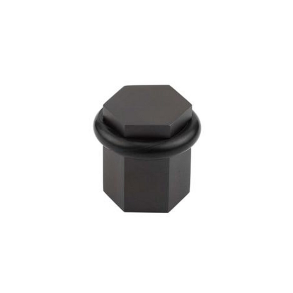 Quasar Brass Door Stop | Floor Bumper | Non-magnetic Hexagonal Door Holder