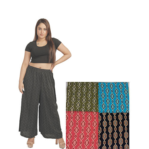 057Rvr-Ap Radiant Printed Palazzo Wild Flair - Color: Black