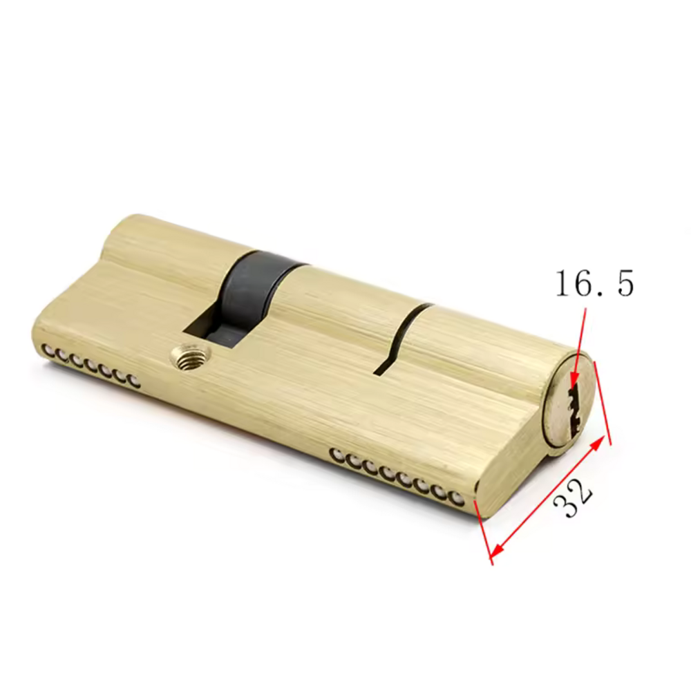 Cloudburst Door Cylinder Latch | Double Opening Cylinder | Single Opening Cylinder | Brass Lock Cylinder - Color: Matte Gold