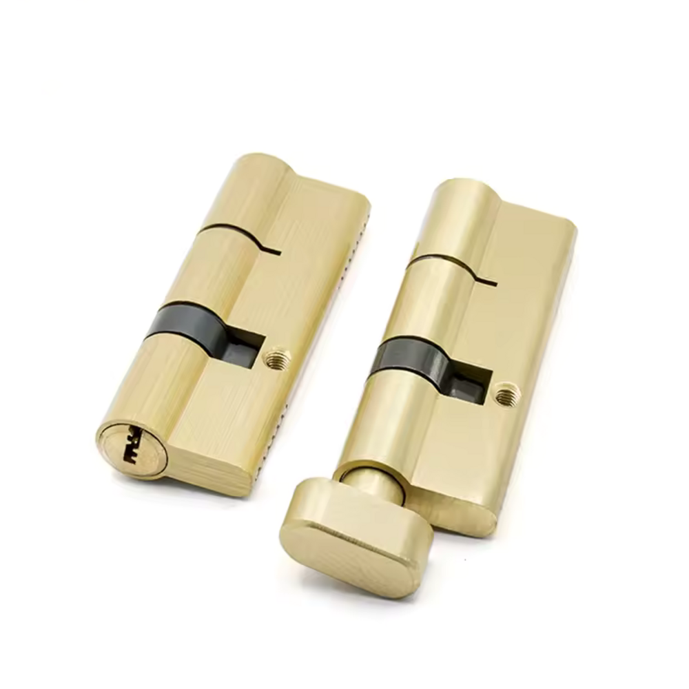 Cloudburst Door Cylinder Latch | Double Opening Cylinder | Single Opening Cylinder | Brass Lock Cylinder - Color: Matte Gold