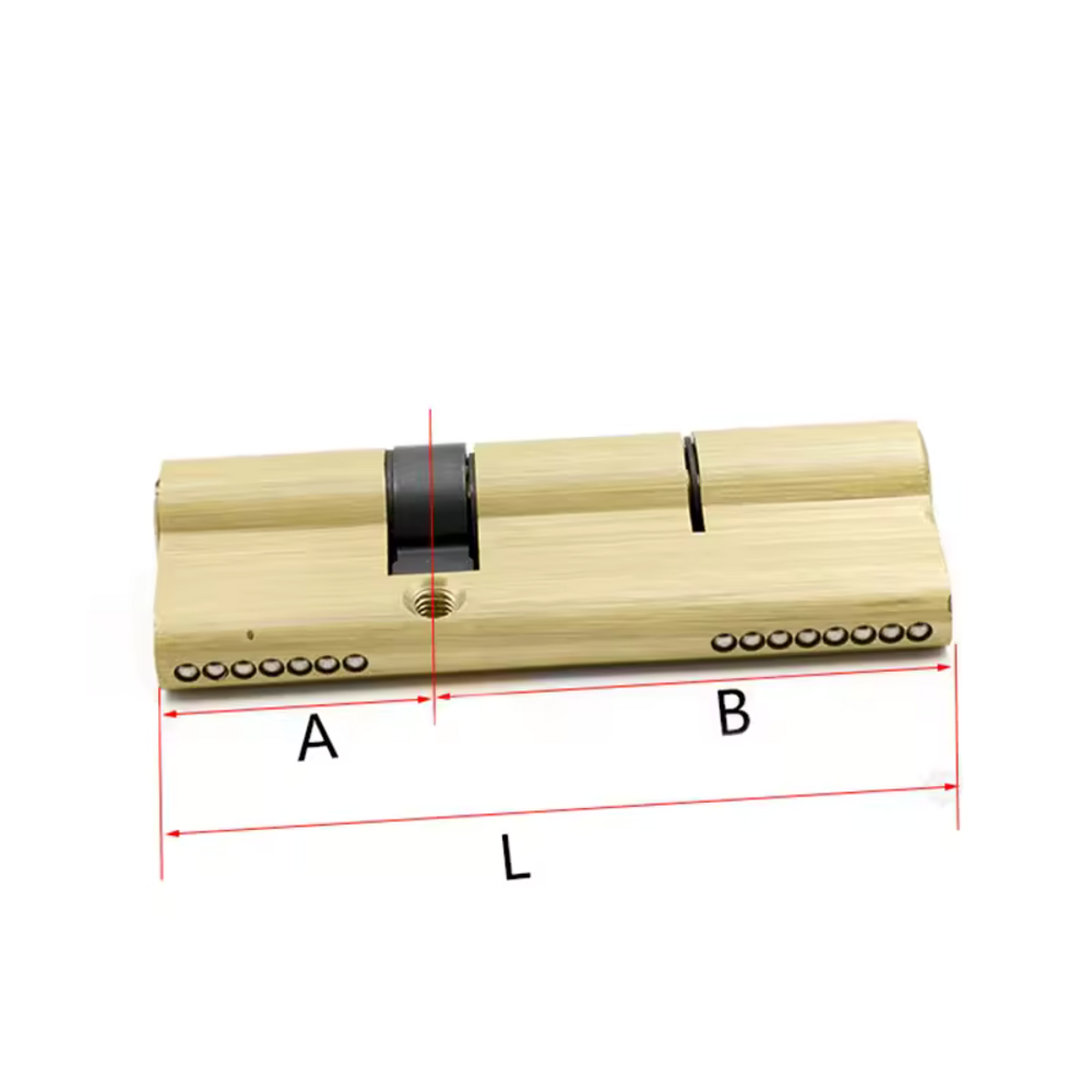Cloudburst Door Cylinder Latch | Double Opening Cylinder | Single Opening Cylinder | Brass Lock Cylinder - Color: Matte Gold