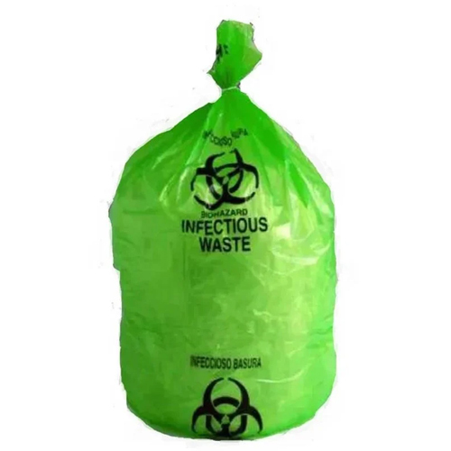 Green Biohazard Bag - Feature: Screen Printing