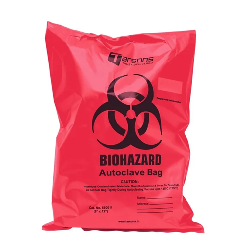 Red Bio Hazard Autoclavable Bag - Feature: Screen Printing