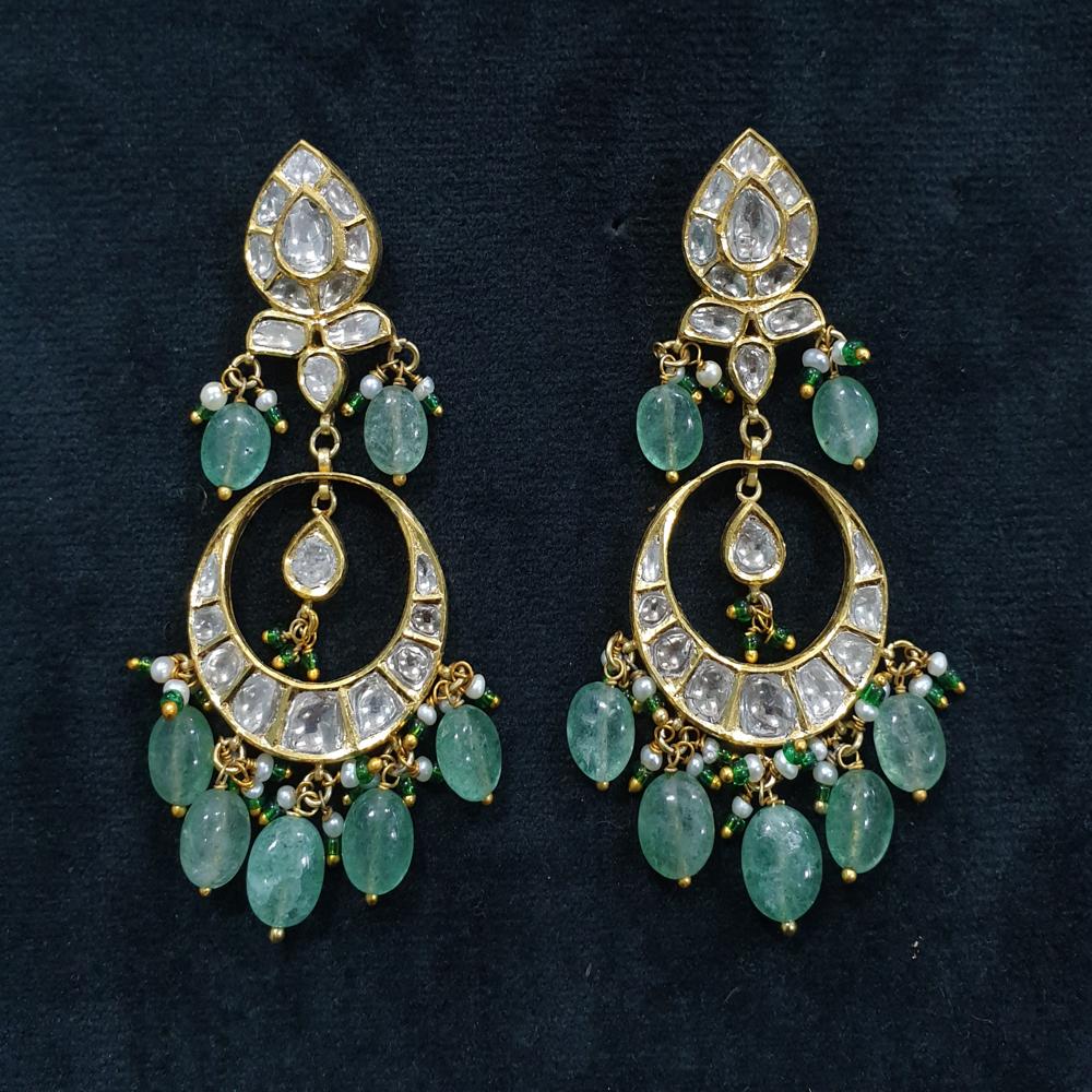 18kt Uncut Diamond Polki Earring