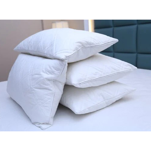 Waterproof Pillow Protector - Cotton Terry Fabric, Customized Size, Plain White Design | Machine Washable, Dirt And Damage Protection