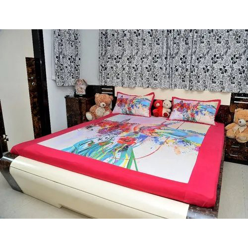 Half N Half Digital Printed Bedsheet