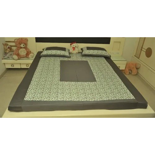 Half N Half Printed Design Bedsheet