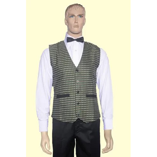 Waist Coat - Premium Cotton Blend Material, Available In Classic Black And Navy Blue , Durable And Stylish Design