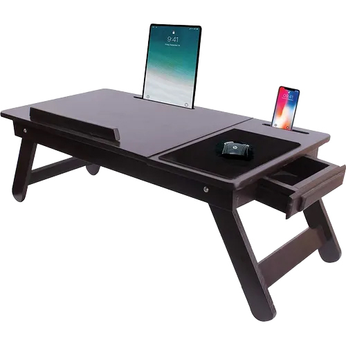 Wooden Multi Purpose Laptop Table Stand With Foldable Legs - Assembly: No Assembly Required