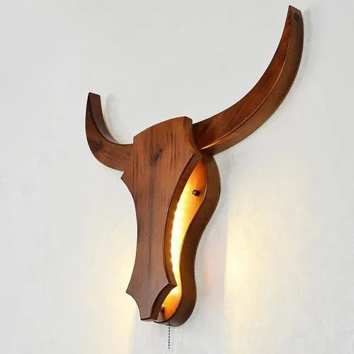 Animal Head Wall Lamp - Color: Brown