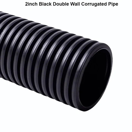 Infraduct 63Mm Black Double Wall Corrugated Pipe - Application: Water Supply