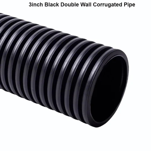Infraduct 90Mm Black Double Wall Corrugated Pipe - Application: Used In Water Supply