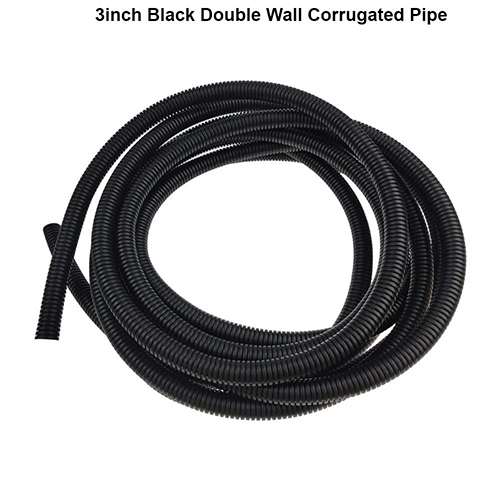 Infraduct 90mm Black Double Wall Corrugated Pipe - Application: Used In Water Supply