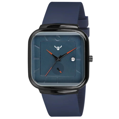 Men Square Wrist Watches - Color Of Band: Blue