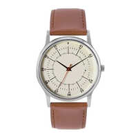Promotional Round Wrist Watch - Color Of Band: Brown