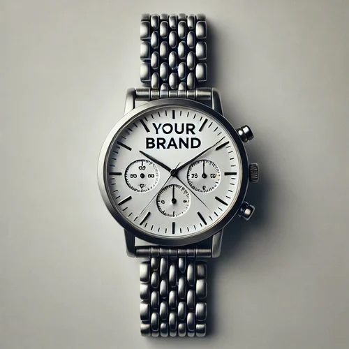 Customized Wrist Watch - Color Of Band: Silver