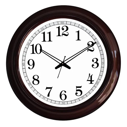 8 Inch Wall Clock - Color: Black