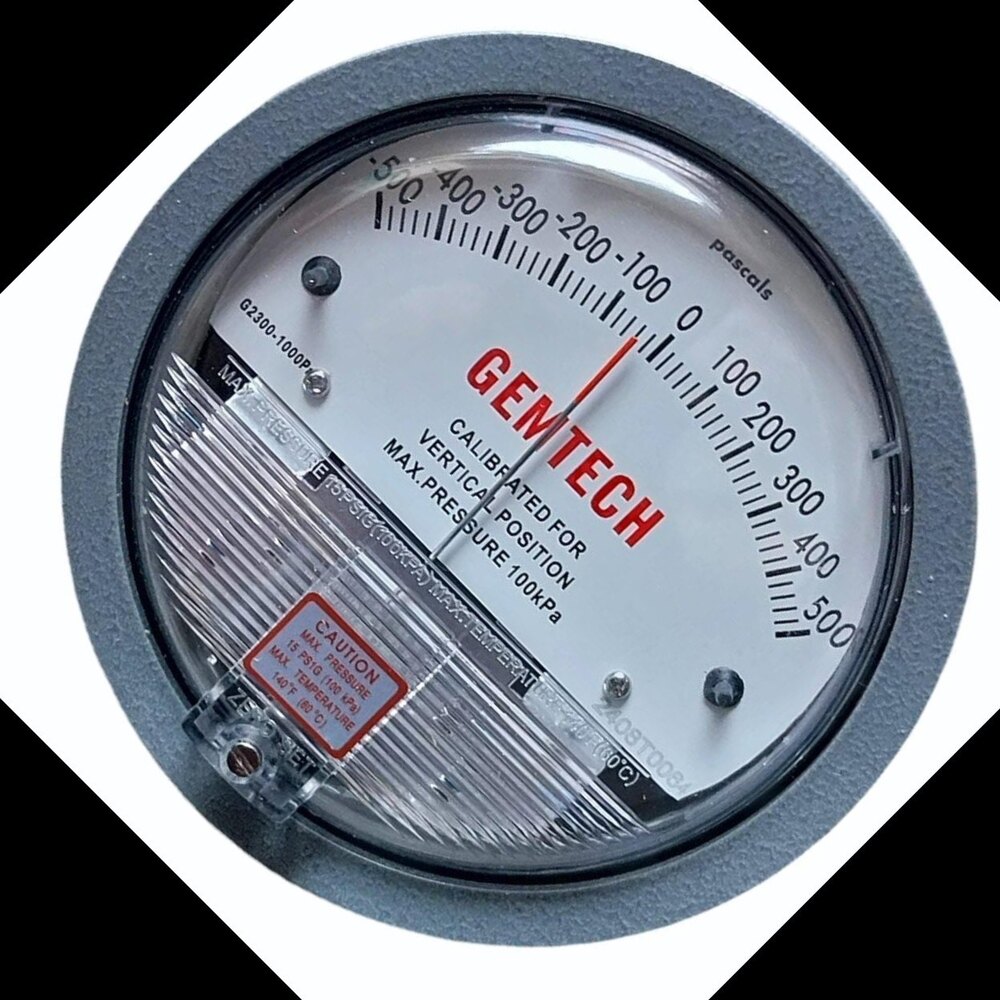 Gemtech Differential Pressure Gauge In Almora Uttarakhand - Accuracy: 2% (-Ha Model 1) Of Fs (3% (-Ha 1.5%) On -0