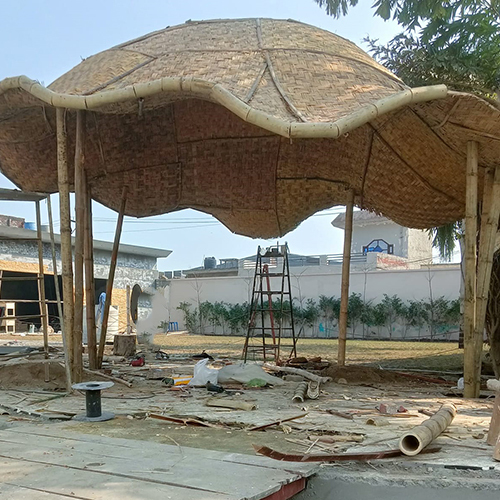 Brown Bamboo Garden Gazebo