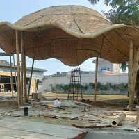 Brown Bamboo Garden Gazebo