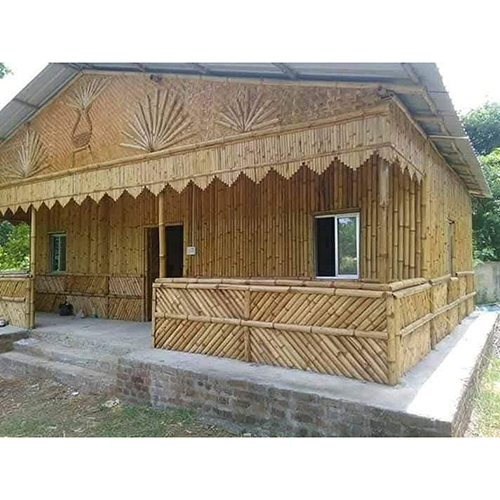 Wooden Prefab Bamboo House - Color: Brown