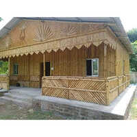 Wooden Prefab Bamboo House - Color: Brown