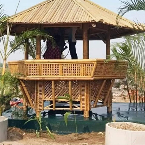 Brown Bamboo Hut